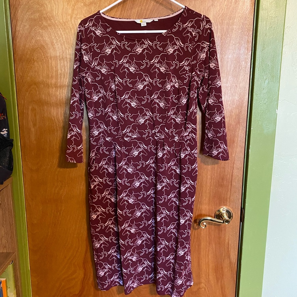 3/4 sleeve Boden horse dress